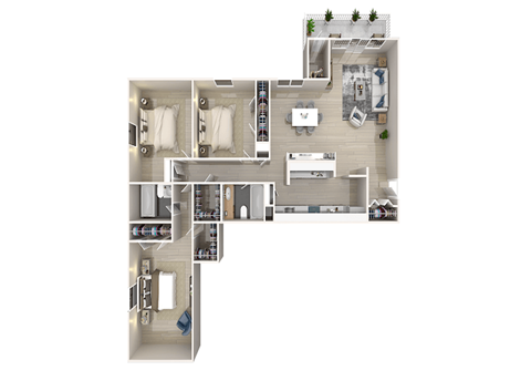 a floor plan of the residence at The Glendale Residence, Maryland, 20706